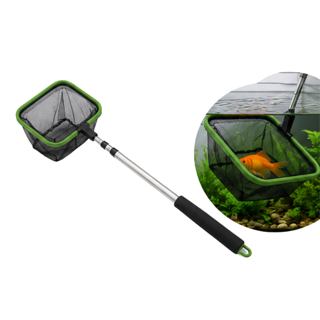 Happy Pets & Aquatics Aquarium Fish Net with Telescopic Handle